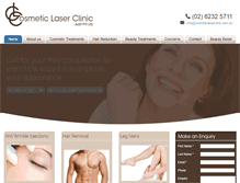 Tablet Screenshot of cosmeticlaserclinic.com.au